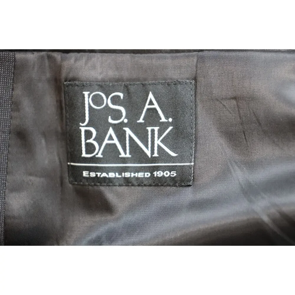 Jos A Bank Blazer Mens‎ 46R Gray 100% Wool 2 Button Notch Lapel Formal Jacket